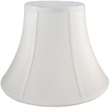 American Pride Lampshade Co. 01-78090818 Round Soft Tailored Lampshade, Shantung, White