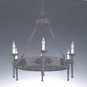 Designers Fountain 9186 Alhambra 6 Light Island in Natural Iron Finish
