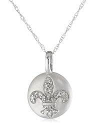 Kobelli "Royale" Round Diamond Fashion Pendant Necklace (0.05 Cttw, HI/I1-I2)