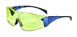 Uvex S3161 Ambient OTG Safety Eyewear, Medium Blue Frame, Amber Ultra-Dura Hardcoat Lens