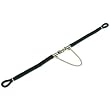 Black Nylon Watch Band Silver Buckle Safety Chain