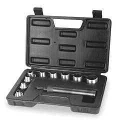 Westward 2AJL1 Gasket Punch Set, 1/4 To 1 In, 10 Pc