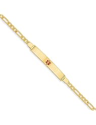 14k Yellow Gold 8in Medical Jewelry Bracelet. Metal Wt- 6.09g