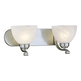 Minka Lavery Paradox 5422-84 Small Glass Reversible 2-LT 200w (7"H x 18"W) Sconce Lighting in Nickel