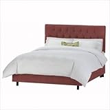 IMAGE OF Tufted Bed in Shantung Woodrose Size: Twin