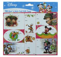 Disney Mickey and Friends Gift Tags adhesive set - 16 pcs peel n stick stickers