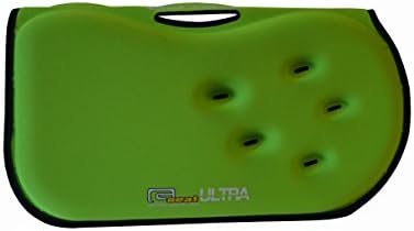 Gelco GSeat Ultra, Color Green. Heavy-Duty Seat Cushion designed for medical care, home use and comfort. The forward slope relieves pressure on your spine, lower legs, and back. It is portable and ergonomic. It folds for transport and has a built-in carrying handle. Comes with a manufacturer's one-year warranty!