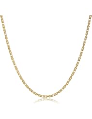 14k Yellow Gold 1.8mm Square Byzantine Chain Necklace, 24"