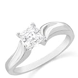 0.25 Carat VS2 - GIA Certified Diamond Solitaire Engagement Ring on 14k White Gold