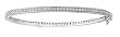 Platinum Plated Sterling Silver Prong-Set Cubic Zirconia Bangle Bracelet