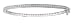 Platinum Overlay Sterling Silver Prong-Set Cubic Zirconia Bangle Bracelet