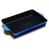 Lodge Color Enamel 4-1/4-Quart Roaster, Caribbean Blue