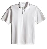 Port Authority Signature - Rapid Dry Framed Placket Pique Sport Shirt with Tipping Stripe White/Charcoal-M