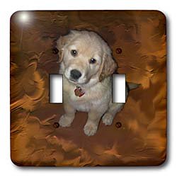 Dogs Golden Retriever - Golden Retriver Puppy - Light Switch Covers - double toggle switch
