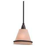Review Sea Gull Lighting 61385-831 / Sea Gull Lighting 61385-831 Stockholm One-Light Mini-Pendant, Espresso Finish with Etched Seeded Café Tint Glass Shade