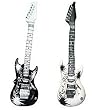 Inflatable Black and White Guitars (1 dz)