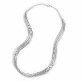 20 inch 20-Strand Sterling Silver Liquid Silver Necklace