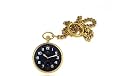 Catorex Men's Les Breuleux 18k Gold Plated Brass Black Luminous Dial Pocket Watch