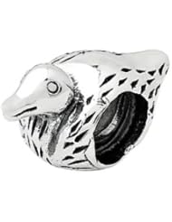 Duck Charm in Silver For 3mm Charm Bracelets