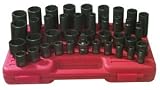 1/2 Drive Master Impact Socket Set, 39 Piece S.A.E.