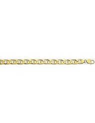 8mm 14k Fancy Hand Made Link Bracelet 9"