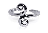 New .925 Sterling Silver Toering Double Swirl Toe Ring
