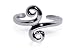 New .925 Sterling Silver Toering Double Swirl Toe Ring