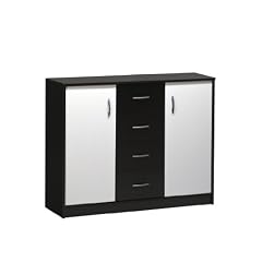 Maja 18043735 Kommode 1066 x 870 x 350 mm, schwarz - wei� uni