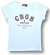 CBGB - Classic Logo - Baby Blue Scalloped Edge Women's / Girls / Junior T-shirt (Girlie / Babydoll)