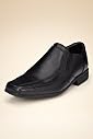 Older Boys' Leather Square Toe Slip-On Shoes