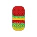 1 Rasta Yellow Green and Red Danktainers Extra Large 7 Compartment Medical Grade Silicone Jars