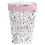 Koala Baby White Willow Hamper with Pink Liner