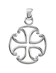 14K White Maltese Cross 39.00X27.00 mm