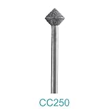 Buy CC250 - 200 Grit Diamond Bur - 3 32 Shank (Made In USA) - Diamond Shaped Diamond...