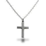 Eve's Addiction Sterling Silver Cross Necklace