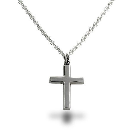 Eve's Addiction Sterling Silver Cross Necklace