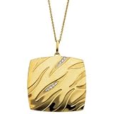 14K Yellow Gold .04 Ct Tw 14Ky/Rhodium Plate Diamond Necklace