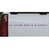 10in X .4in Purple -- My Other Ride Is a Diesel Moto Sports Car Window Wall Laptop... by Rad Dezigns