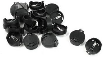 20 Pcs Button Battery Holder Case Black for CR/LIR2032