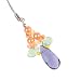 Hand Crafted Cellular Phone Charm - Beaded D - Multi Color