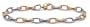 14k Yellow and White Gold Link Bracelet, 7.5"