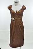 Badgley Mischka Bronze Brown Sleeveless Dress