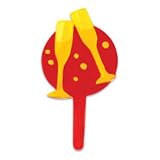 Toasting Glasses Cupcake Picks - 12ct