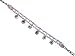 Unze Anklet With Fuchia Colour & Diamontic Stars & Flowers (Sa1-J25)