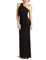 Hot Sale Laundry by Shelli Segal Women's One Shoulder Long Gown,Black,12