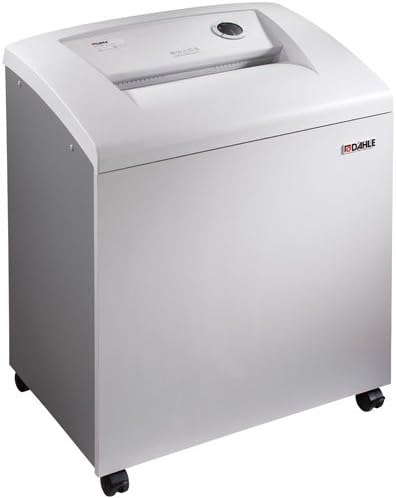 Dahle40514 Paper Shredder With SmartPower Energy Management, Solid Milled Cylinders, 20 Sheet Capacity, Cross Cut, Shreds CDs, Staples, Paper Clips, Credit Cards, Security Level P-4, 3-5 Users