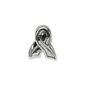Awareness Ribbon Charm in Sterling Silver for Pandora, Kera and other 3mm Bracelets