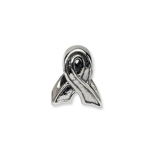 Awareness Ribbon Charm in Sterling Silver for Pandora, Kera and other 3mm Bracelets