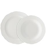 Hutschenreuther Maria Theresia weiss Speise-Service 12tlg. / Dinner Set 12 pcs. / Servizio tavola 12 pz