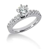 1.5 CT TW Moissanite Engagement Ring/14kt white gold